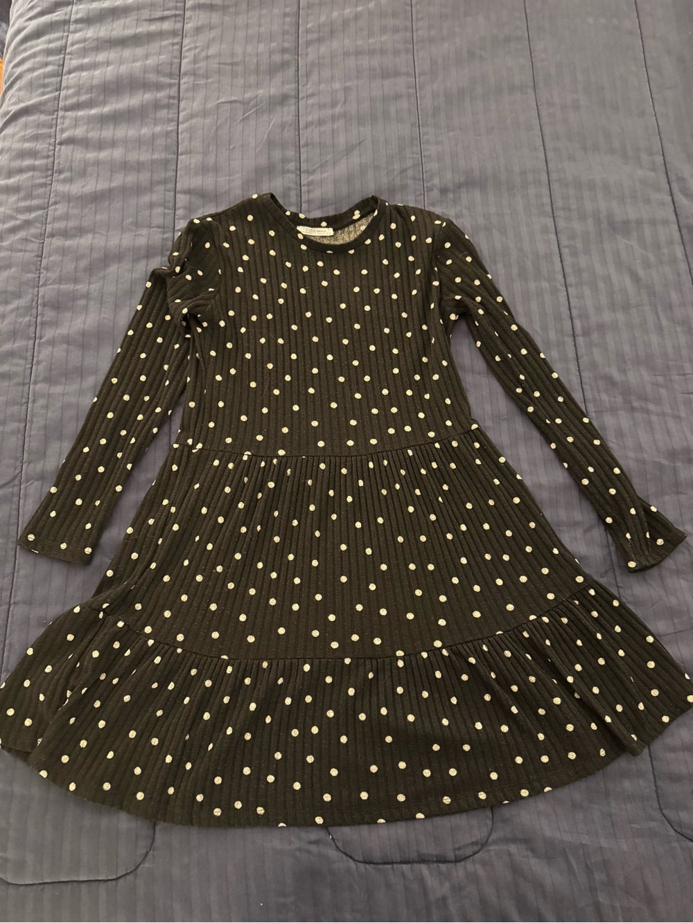 Zara Polka Dot Sweater Dress Long Sleeved Size Small